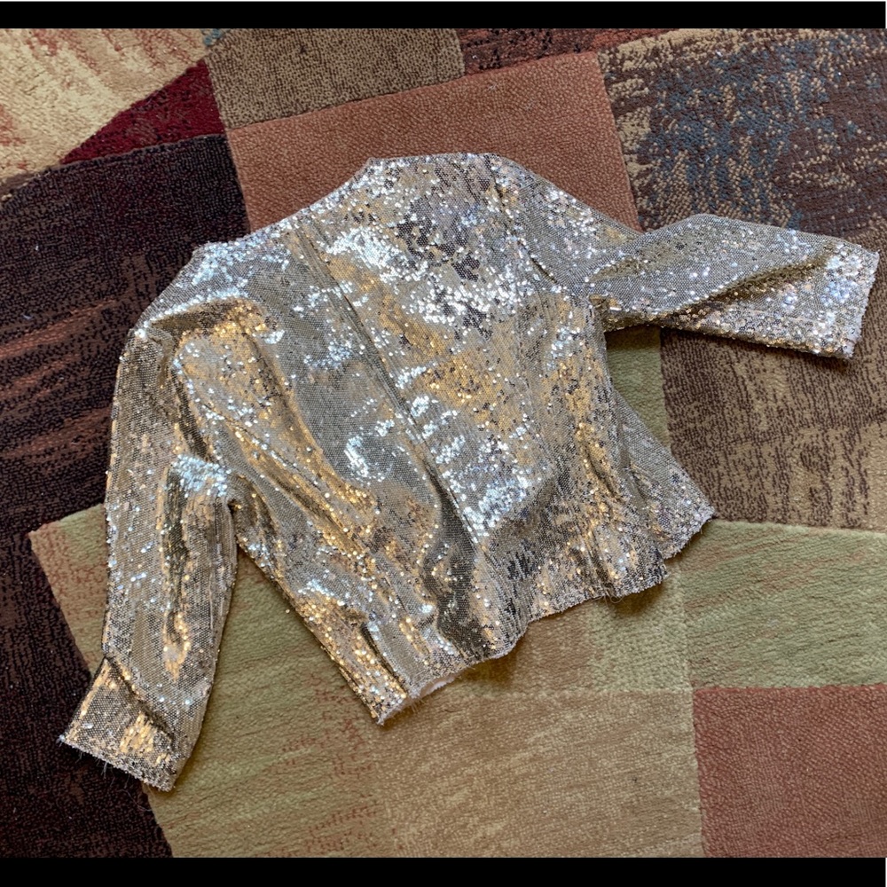 Express Gold Sequin Jacket